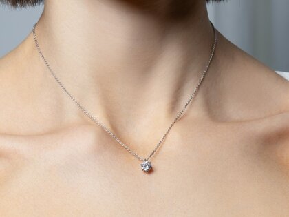 Anhänger Classic in 14K Weißgold mit Diamant 0,70ct GSI G/SI