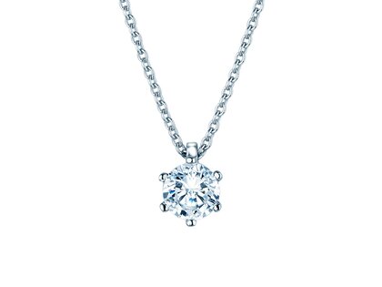 Anhänger Classic Labordiamant in 9K Weißgold mit Labordiamant 1,00ct E/VS