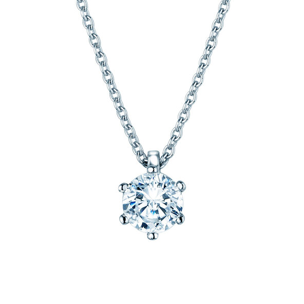 Anhänger Classic Labordiamant in 9K Weißgold mit Labordiamant 1,00ct E/VS