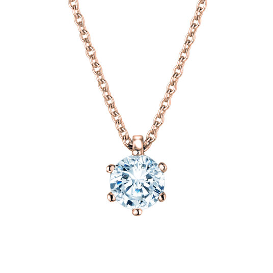 Anhänger Classic Labordiamant in 14K Roségold