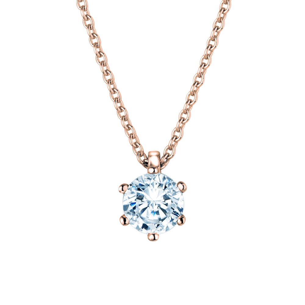 Anhänger Classic Labordiamant in 9K Roségold mit Labordiamant 3,00ct E/VS