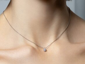 Anhänger Classic in 14K Weißgold mit Diamant 0,15ct G/SI