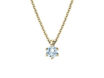 Anhänger Classic Labordiamant in 9K Gelbgold mit Labordiamant 0,15ct E/VS
