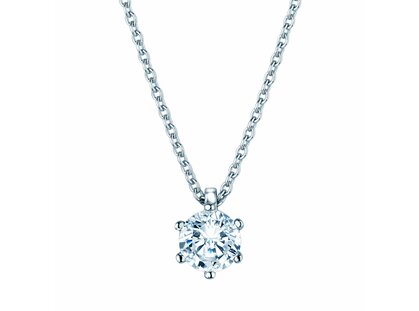 Anhänger Classic in Platin 950/- mit Diamant 0,50ct GSI G/SI