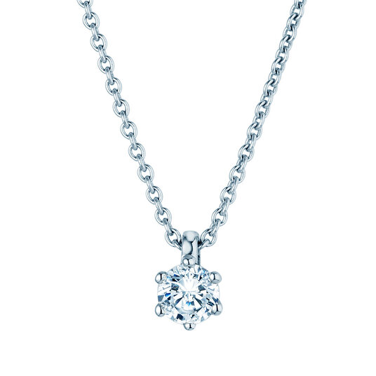 Anhänger Classic Labordiamant in 14K Weißgold mit Labordiamant 0,25ct E/VS