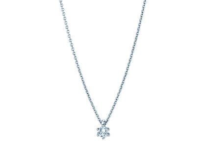 Anhänger Classic in 14K Weißgold mit Diamant 0,15ct G/SI