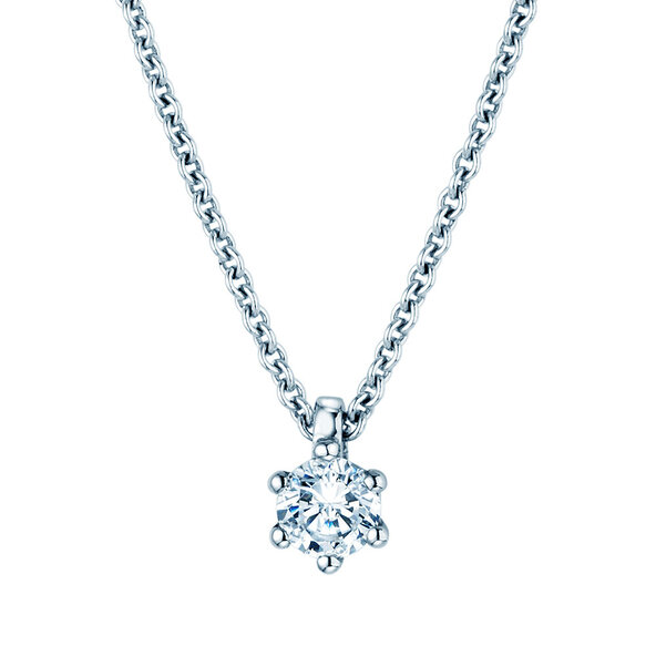 Anhänger Classic in 14K Weißgold mit Diamant 0,15ct G/SI