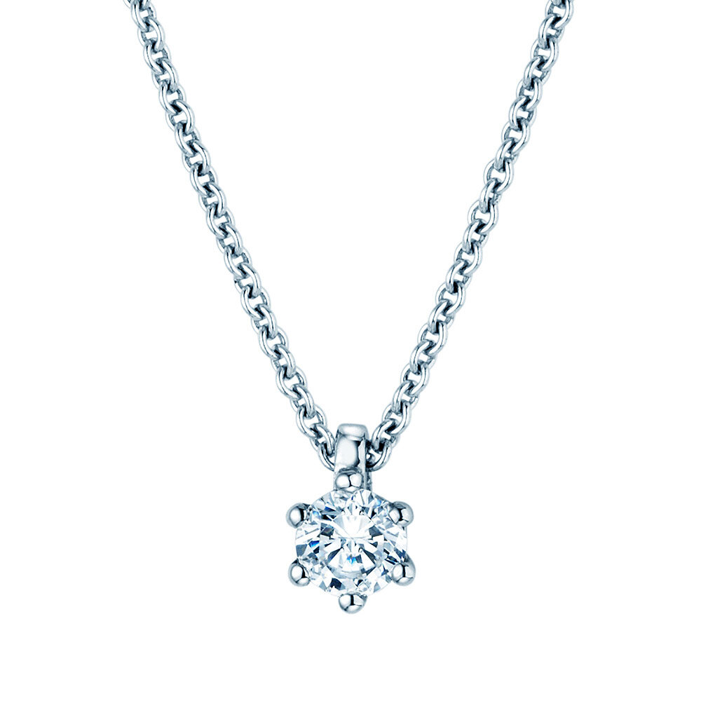 Anhänger Classic in Platin 950/- mit Diamant 0,20ct G/SI