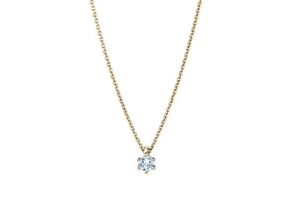 Anhänger Classic Labordiamant in 9K Gelbgold mit Labordiamant 0,15ct E/VS