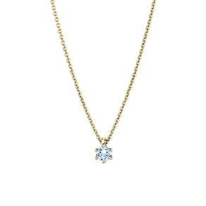 Anhänger Classic Labordiamant in 9K Gelbgold mit Labordiamant 0,15ct E/VS