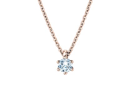 Anhänger Classic in 18K Roségold mit Diamant 0,15ct GSI G/SI