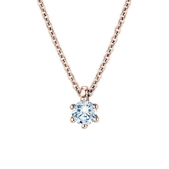 Anhänger Classic in 18K Roségold mit Diamant 0,15ct GSI G/SI