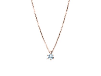 Anhänger Classic in 18K Roségold mit Diamant 0,15ct GSI G/SI