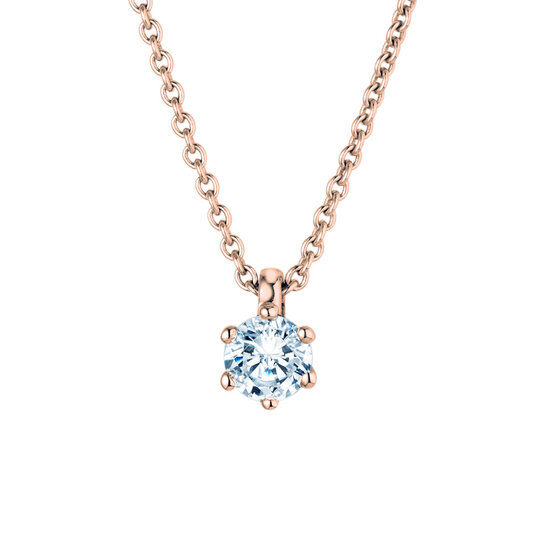 Anhänger Classic Labordiamant in 18K Roségold mit Labordiamant 0,25ct E/VS