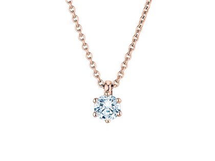Anhänger Classic Labordiamant in 18K Roségold mit Labordiamant 0,25ct E/VS