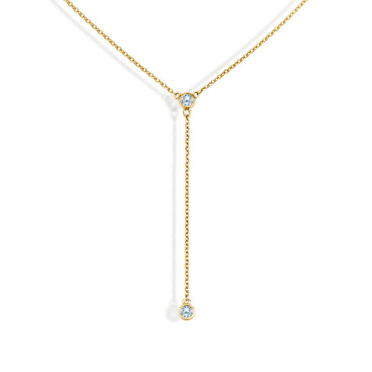 Halskette Leon Y in 14K Gelbgold mit Diamanten 0,06ct G/SI