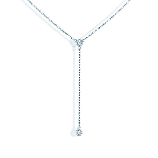 Halskette Leon Y in 14K Weißgold mit Diamanten 0,06ct G/SI