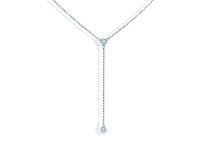 Halskette Leon Y in 14K Weißgold mit Diamanten 0,06ct G/SI
