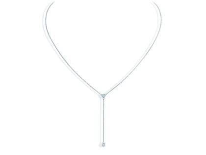 Halskette Leon Y in 14K Weißgold mit Diamanten 0,06ct G/SI