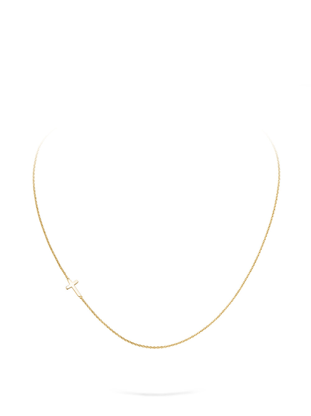 Halskette Cross in 18K Gelbgold poliert
