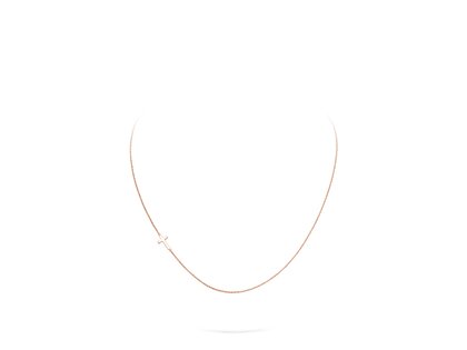 Halskette Cross in 14K Roségold poliert