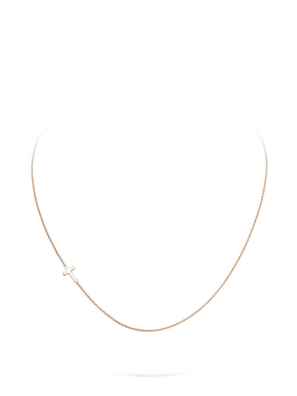 Halskette Cross in 9K Roségold poliert