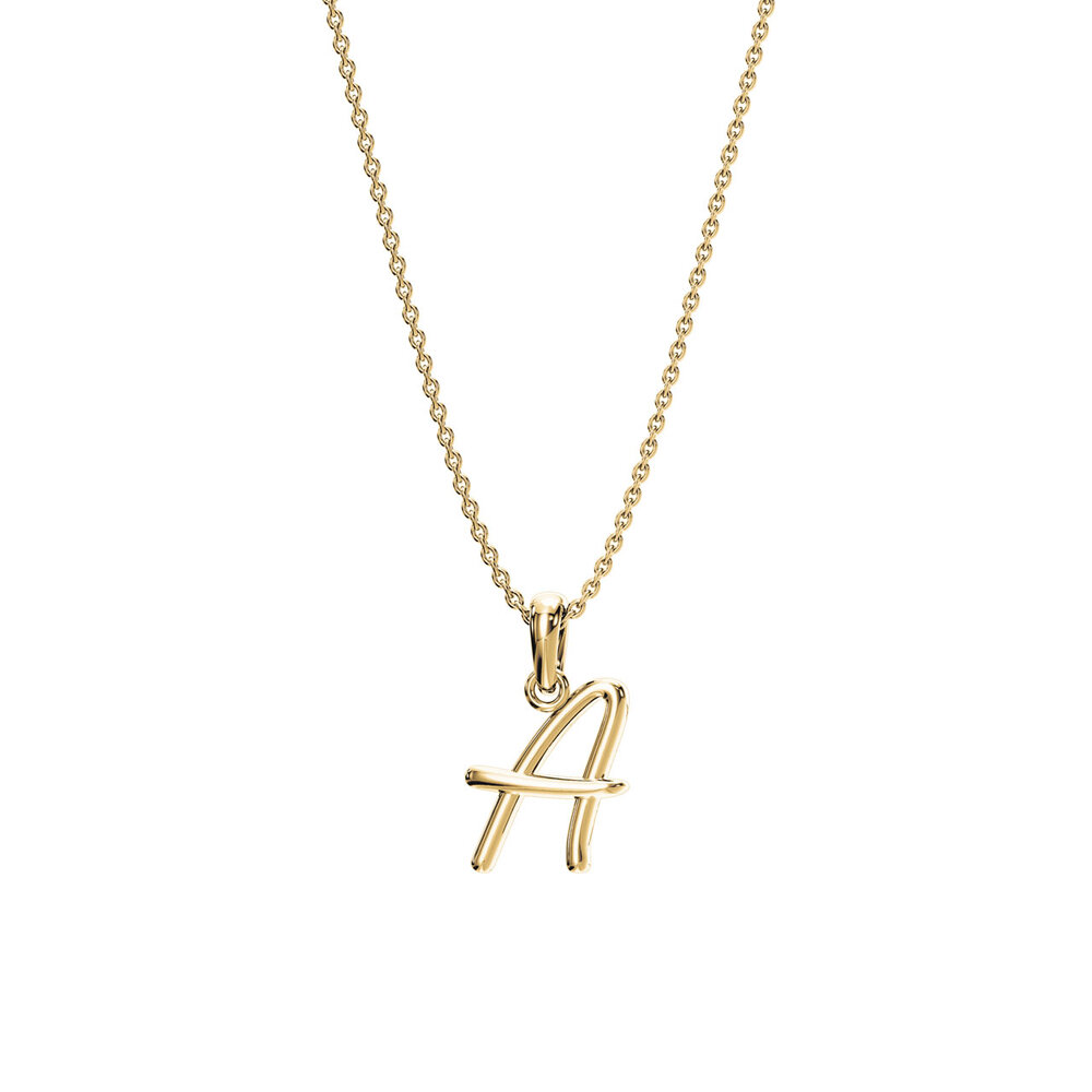 Buchstaben-Anhänger Dalí A in 14K Gelbgold