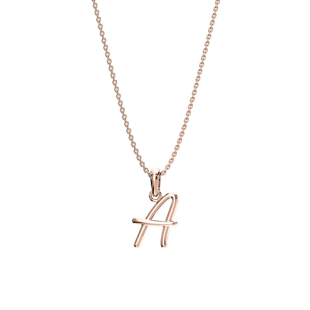 Buchstaben-Anhänger Dalí A in 18K Roségold