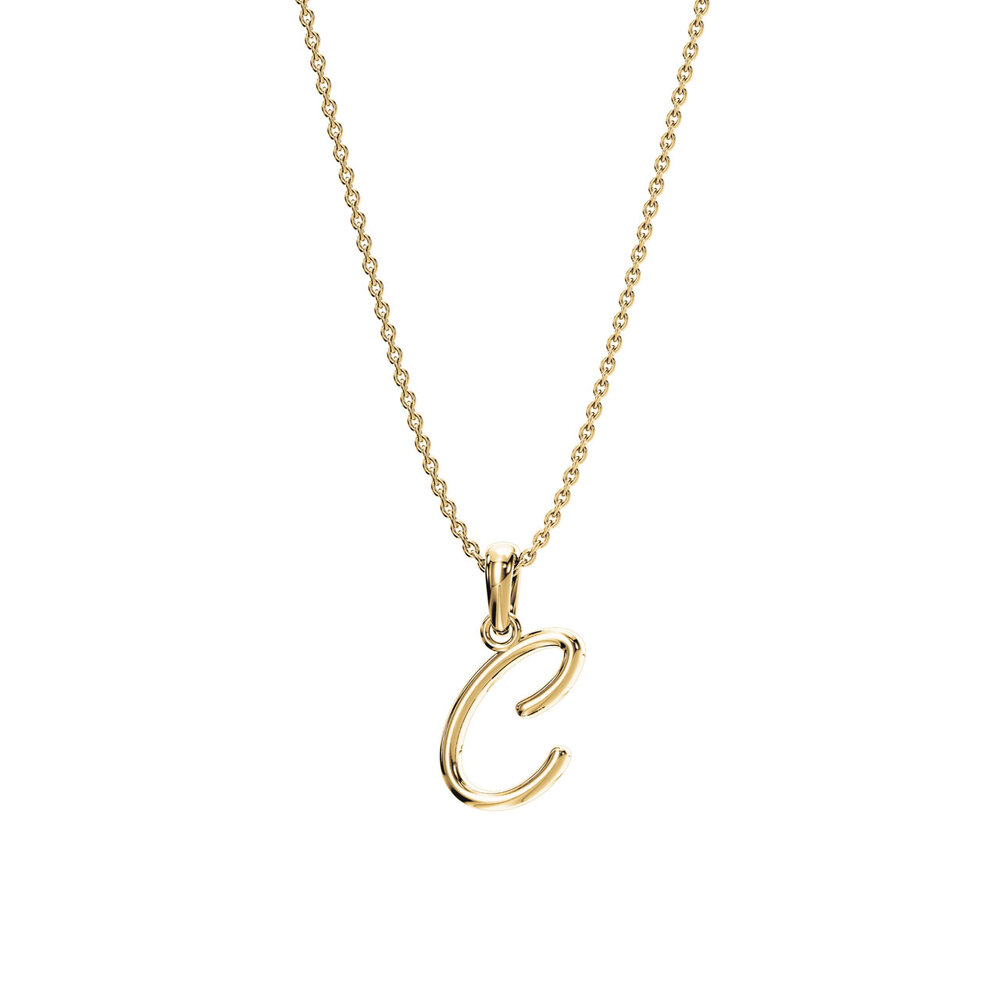 Buchstaben-Anhänger Dalí C in 18K Gelbgold