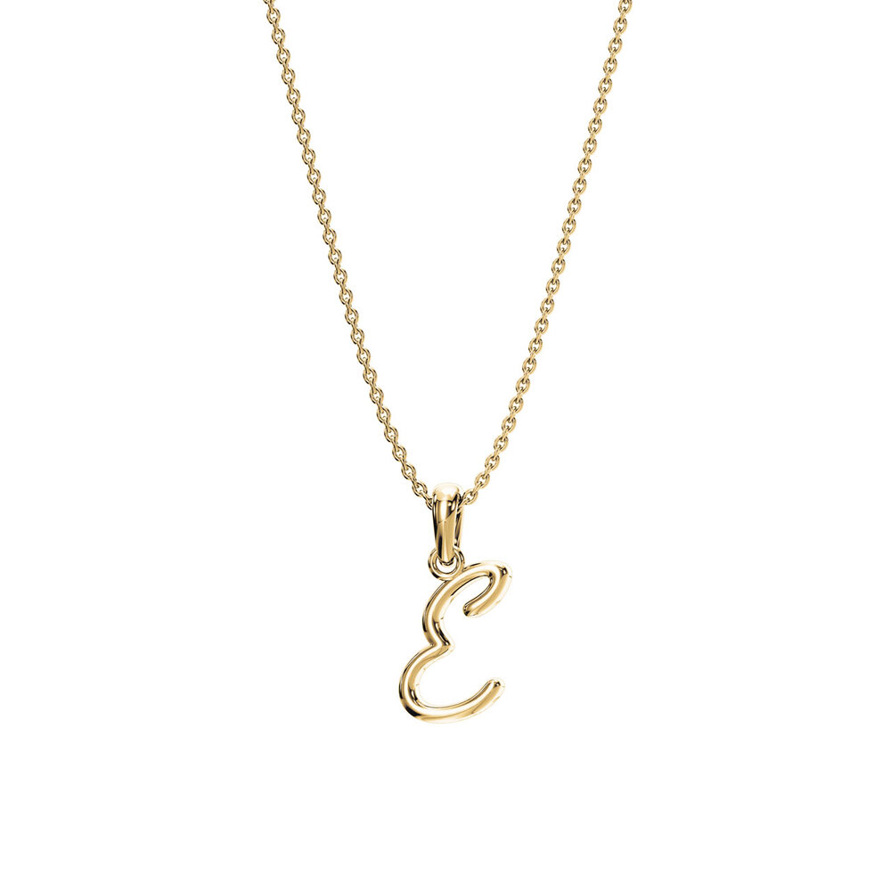Buchstaben-Anhänger Dalí E in 14K Gelbgold