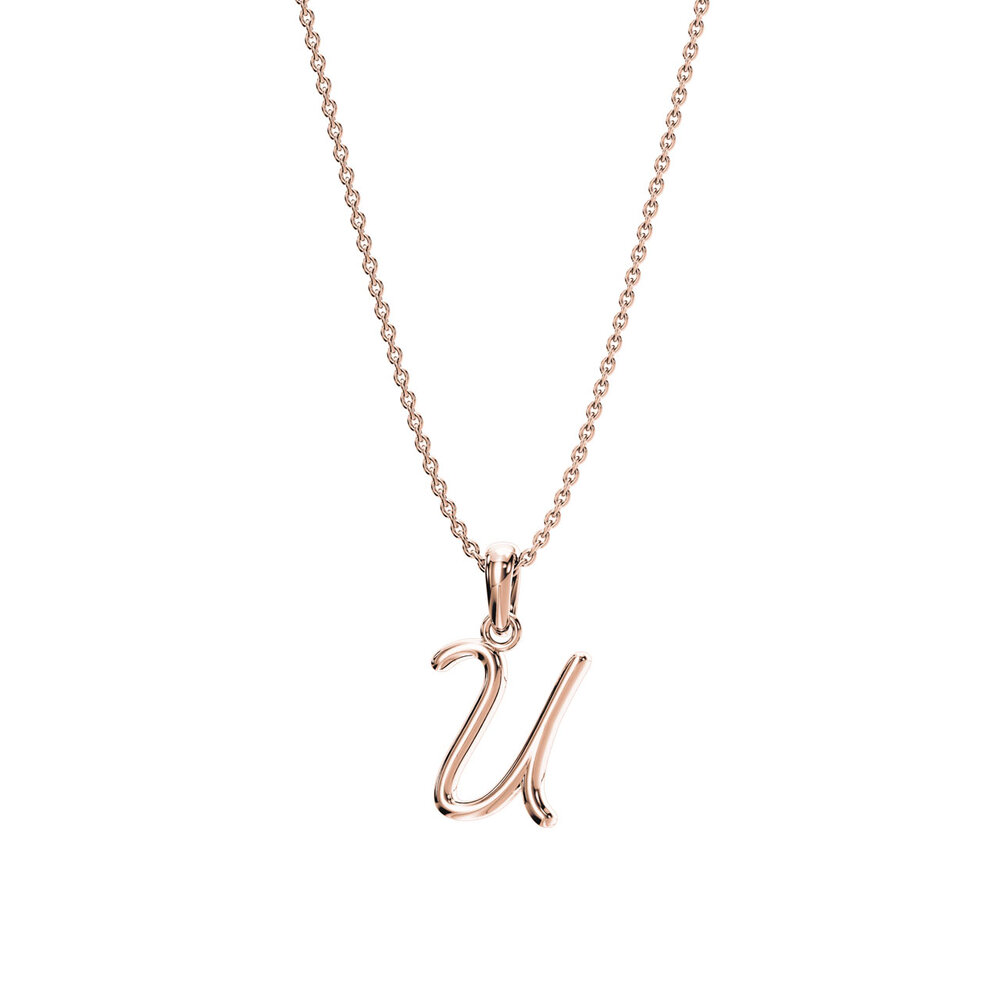 Buchstaben-Anhänger Dalí U in 14K Roségold