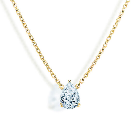 Anhänger Diamond Drop Labordiamant in 18K Gelbgold mit Labordiamant 0,50ct E/VS