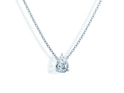 Anhänger Diamond Drop Labordiamant in 9K Weißgold mit Labordiamant 0,15ct E/VS