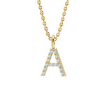 Buchstaben-Anhänger Diamond Letter Petite in 14K Gelbgold