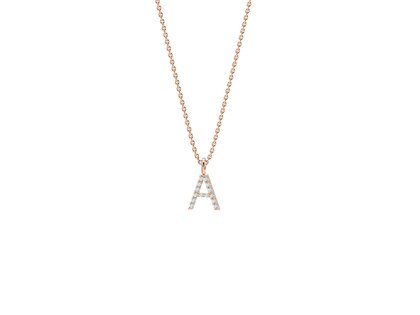 Buchstaben Anhänger Diamond Letter Petite in 9K Roségold