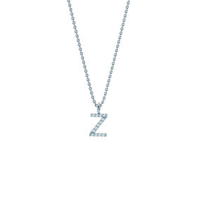 Buchstaben Anhänger Diamond Letter Petite Z in 9K Weißgold poliert