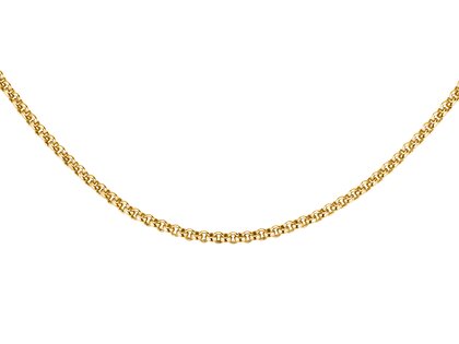 Erbsenkette in 14K Gelbgold 45cm 2,5mm