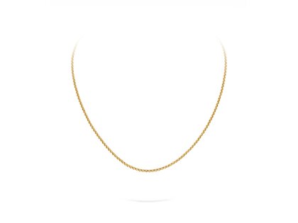 Erbsenkette in 14K Gelbgold 45cm 2,5mm