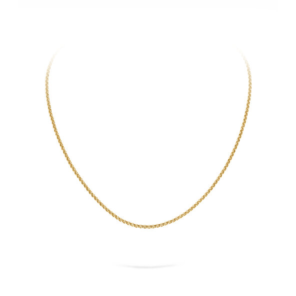 Erbsenkette in 14K Gelbgold 45cm 2,5mm