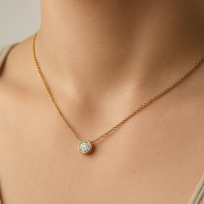 Anhänger Eternal in 14K Weißgold mit Diamant 0,70ct G/SI