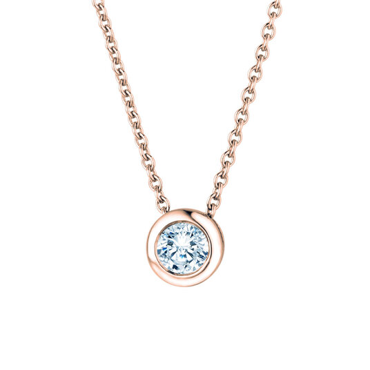 Anhänger Eternal in 14K Roségold mit Diamant 0,15ct GSI G/SI