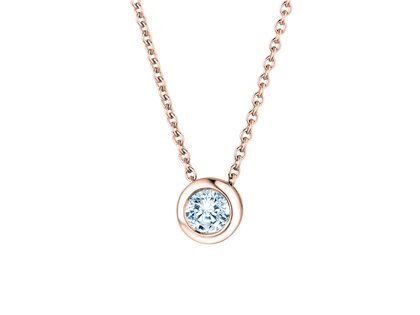 Anhänger Eternal in 14K Roségold mit Diamant 0,15ct GSI G/SI