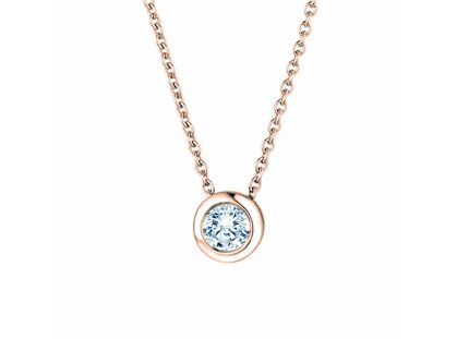 Anhänger Eternal in 14K Roségold mit Diamant 0,15ct G/SI