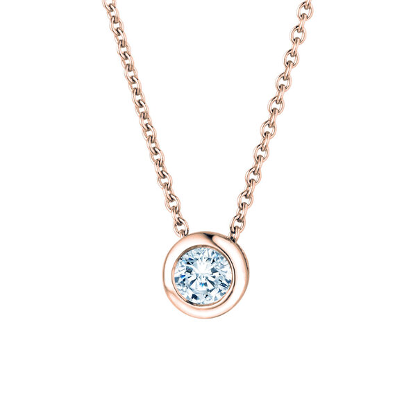 Anhänger Eternal in 14K Roségold mit Diamant 0,15ct GSI G/SI