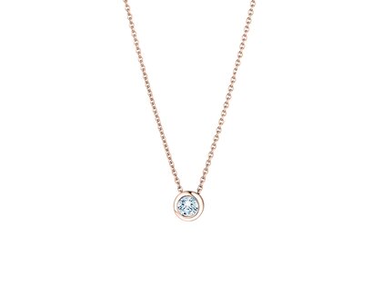 Anhänger Eternal in 14K Roségold mit Diamant 0,15ct GSI G/SI