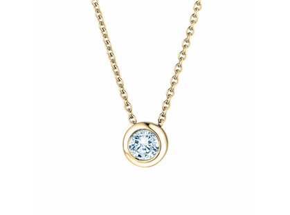 Anhänger Eternal in 14K Gelbgold mit Diamant 0,25ct GSI G/SI