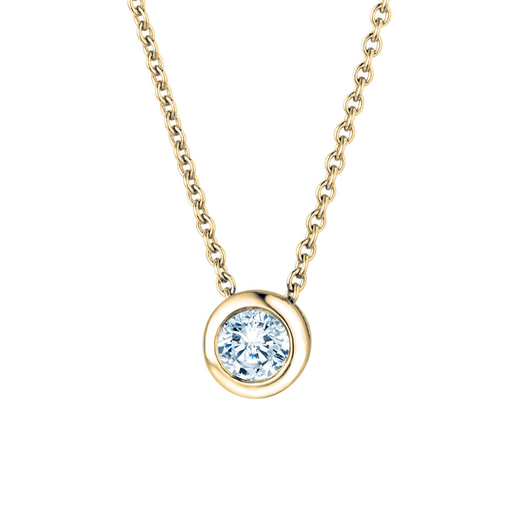 Anhänger Eternal in 18K Gelbgold mit Diamant 0,20ct G/SI