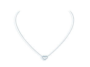 Anhänger Heart Diamonds in 14K Weißgold mit Diamanten 0,26ct