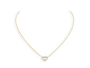 Anhänger Heart Diamonds in 14K Gelbgold mit Diamanten 0,26ct
