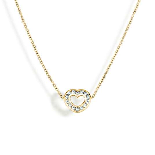 Anhänger Heart Petite in 14K Gelbgold mit Diamanten 0,06ct